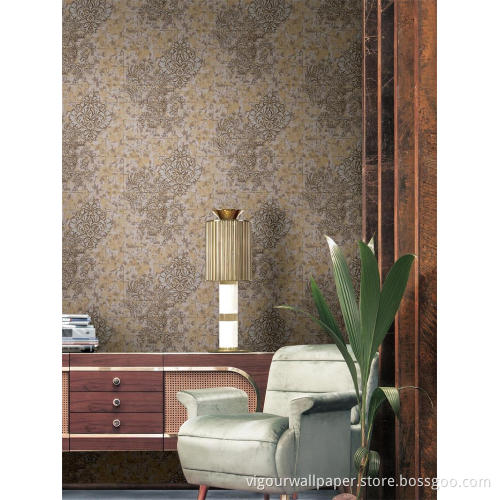 106cm Damask PVC Wallpaper Decoration 3D Wall Paper